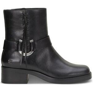 sz 8.5 Lucky Brand Kamany Black Zipper Square Toe Ankle Boots